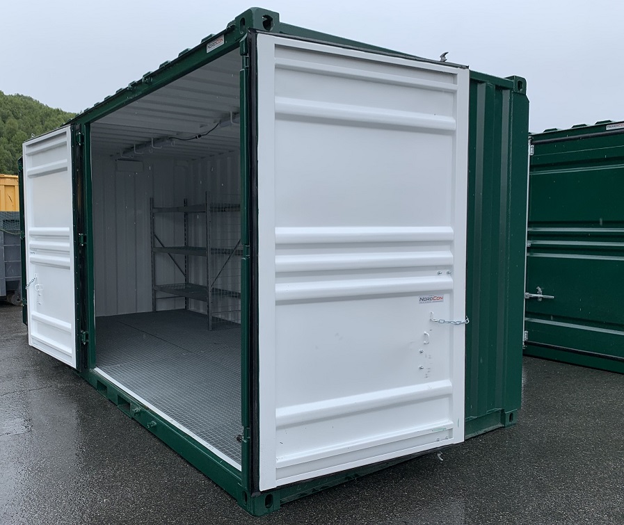 Bildet viser en miljøcontainer