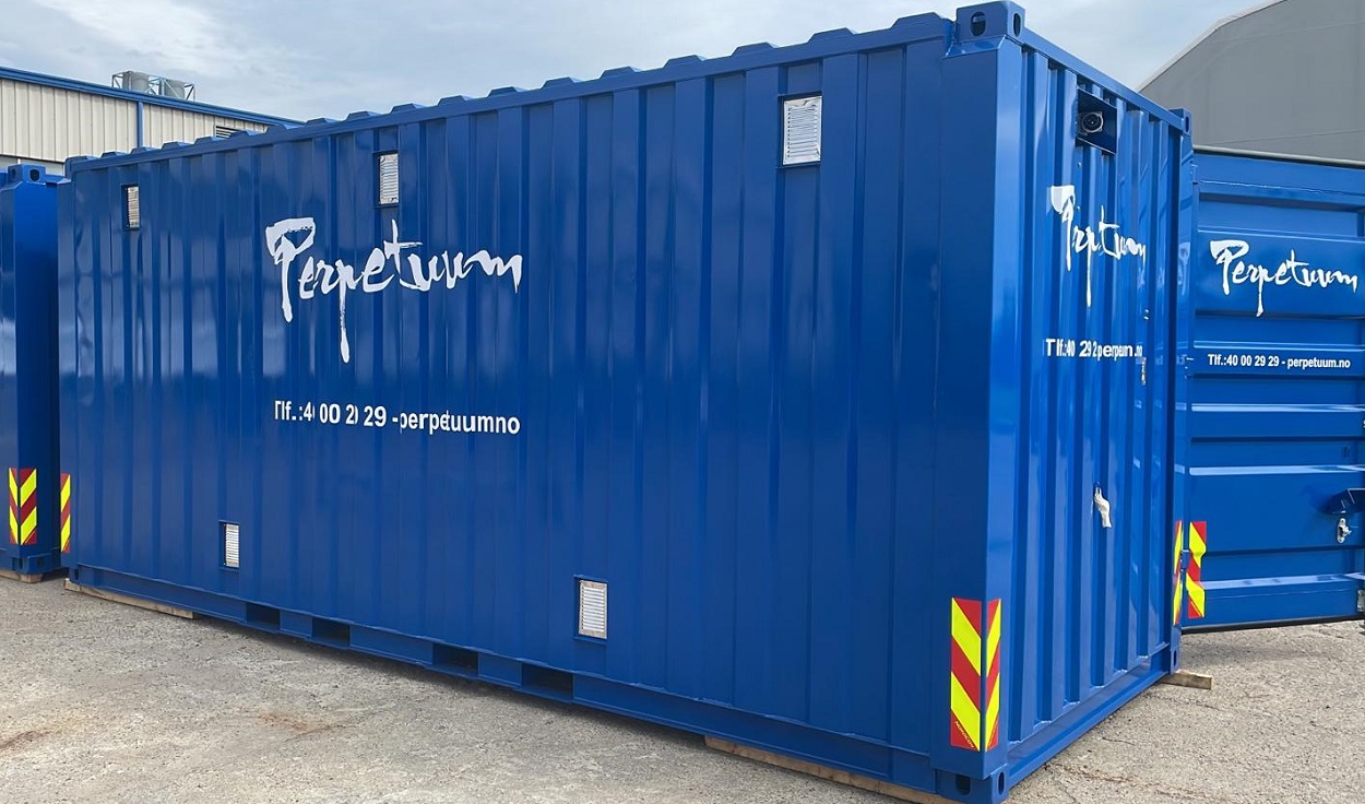 Bildet viser en container