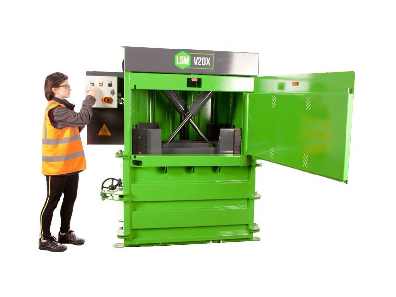 LSM V20X emballasjepresse – for industrielt avfall