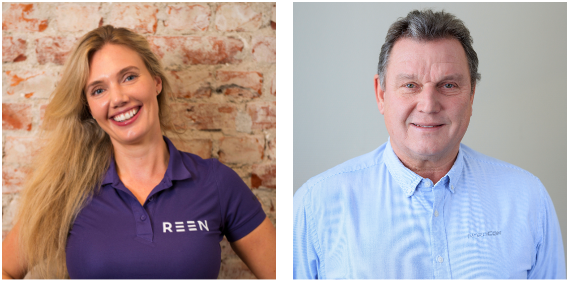 bidet viser Nora Johanne Sørsdahl, som er Chief Executive Officer hos REEN og Jørn Kirkeby, daglig leder hos Nordcon